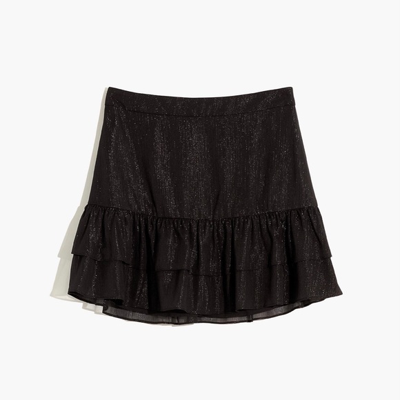 NWT Madewell Shimmer Ruffle Mini Skirt - Picture 3 of 7